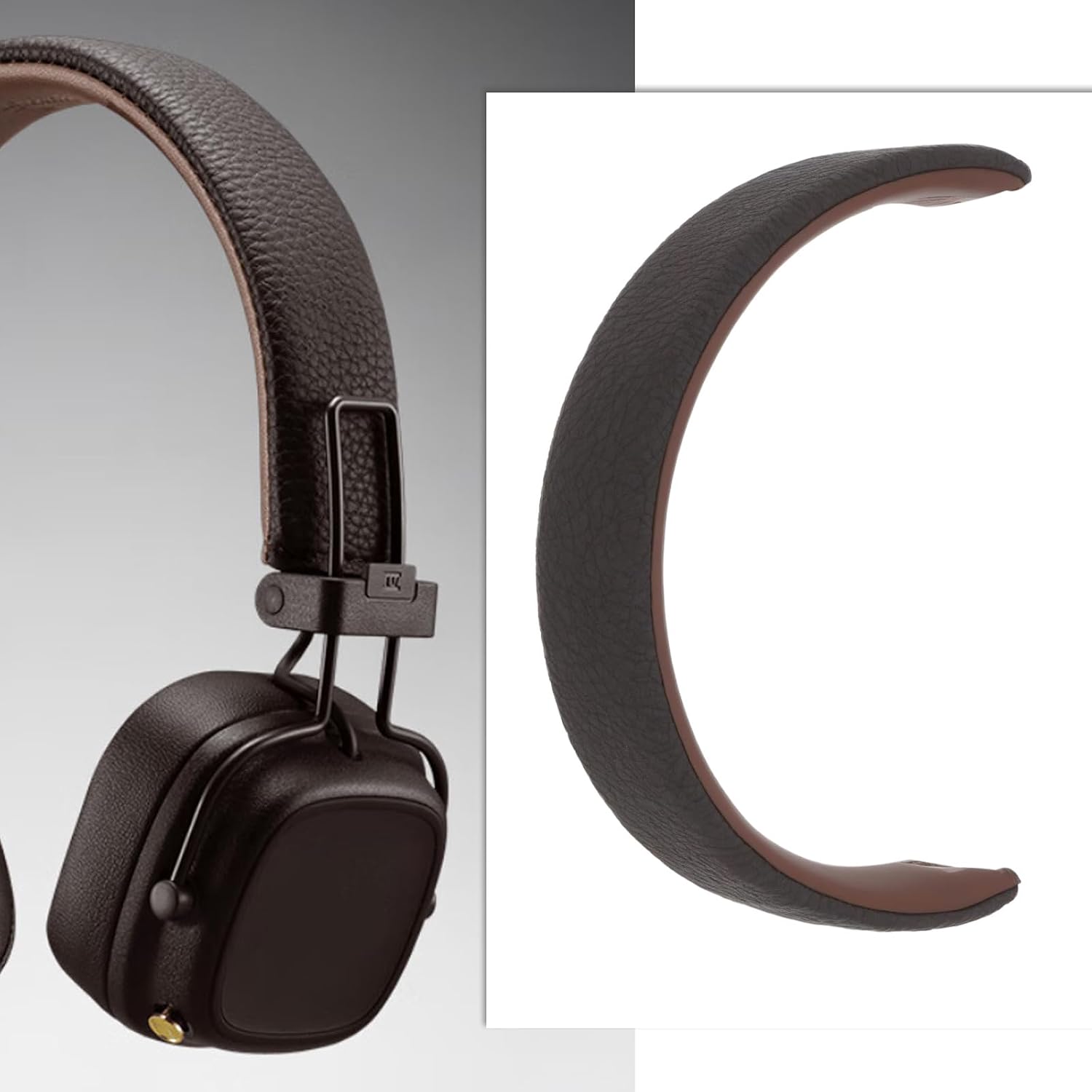 REPUESTO DE DIADEMA PARA AUDÍFONOS BRINY RIVER COMPATIBLE CON MARSHALL MAJOR 3 MARRÓN - 2