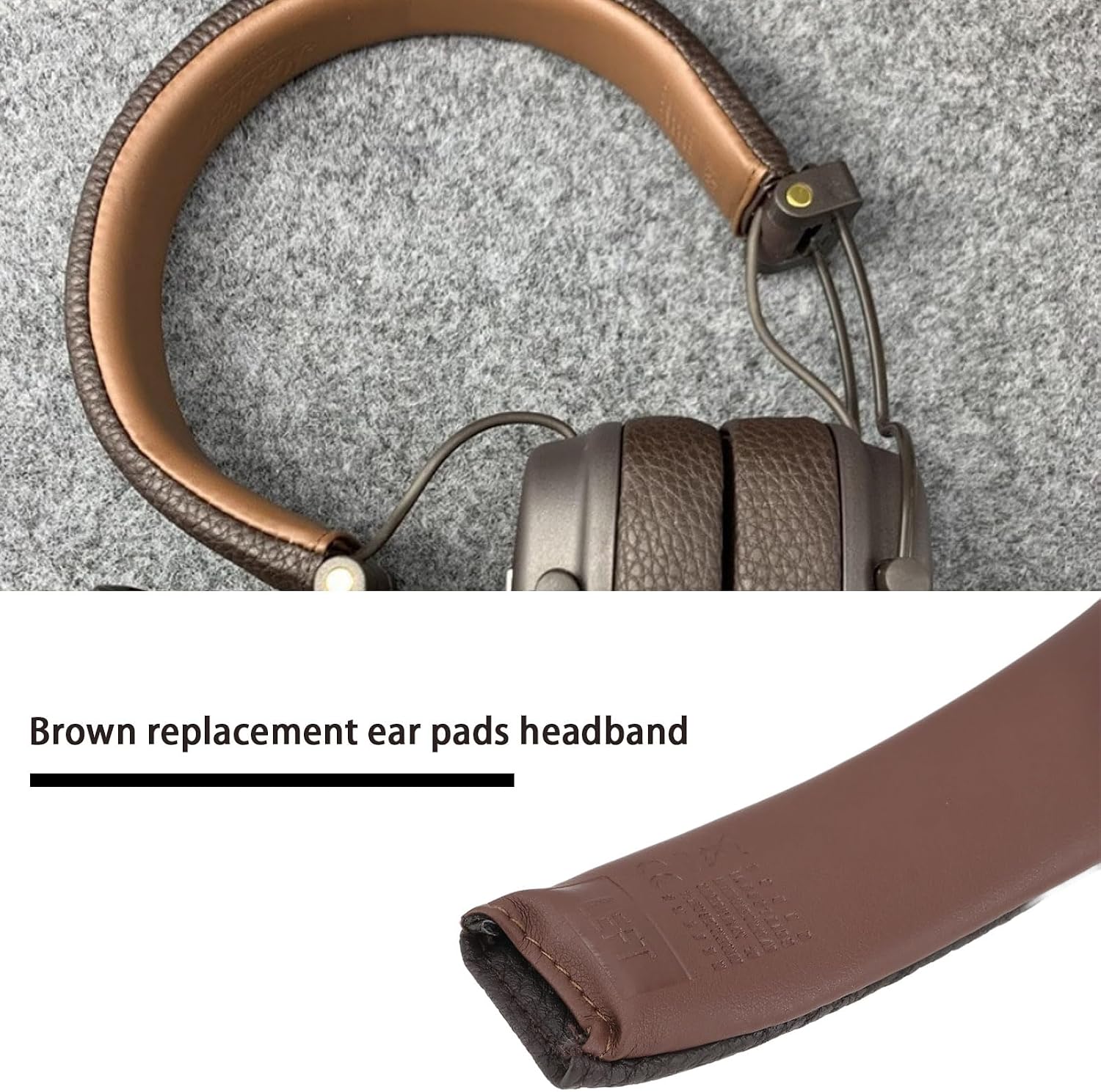 REPUESTO DE DIADEMA PARA AUDÍFONOS BRINY RIVER COMPATIBLE CON MARSHALL MAJOR 3 MARRÓN - 3