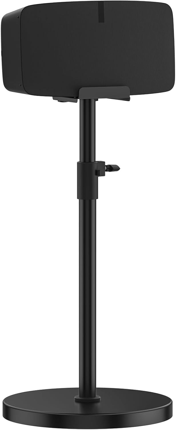 SOPORTE DE PISO AJUSTABLE PARA PARLANTES YIBRACKI SONOS FIVE Y PLAY:5 NEGRO 1 UNIDAD - 1