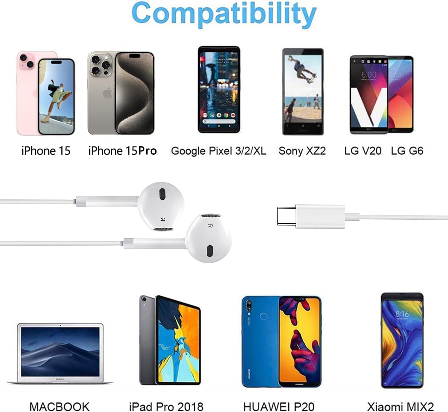 AUDÍFONOS USB C TOPERSON CON MICRÓFONO Y CONTROL REMOTO PARA IPHONE 17/16 Y OTROS DISPOSITIVOS - 5