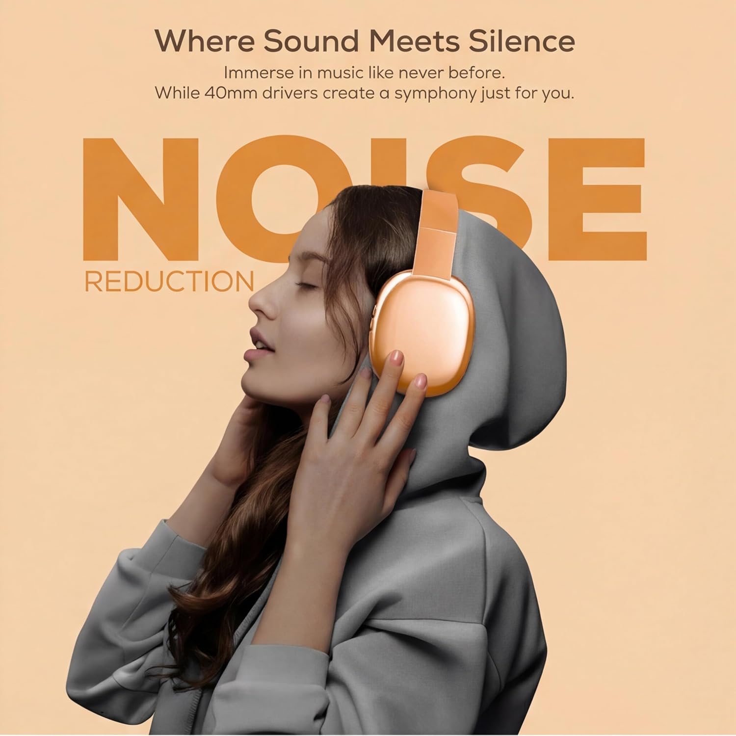 AUDÍFONOS OVER EAR GABBA GOODS BLUETOOTH INALÁMBRICOS CON MICRÓFONO Y RANURA MICRO SD NARANJA - 2