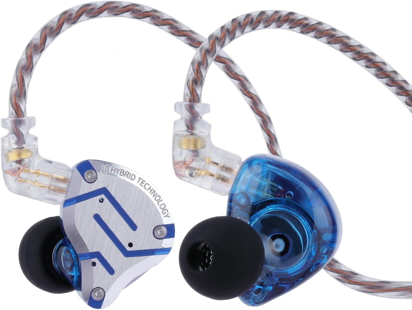 AUDÍFONOS IN EAR LINSOUL KZ ZS10 PRO 4BA+1DD AZUL BRILLANTE - 1
