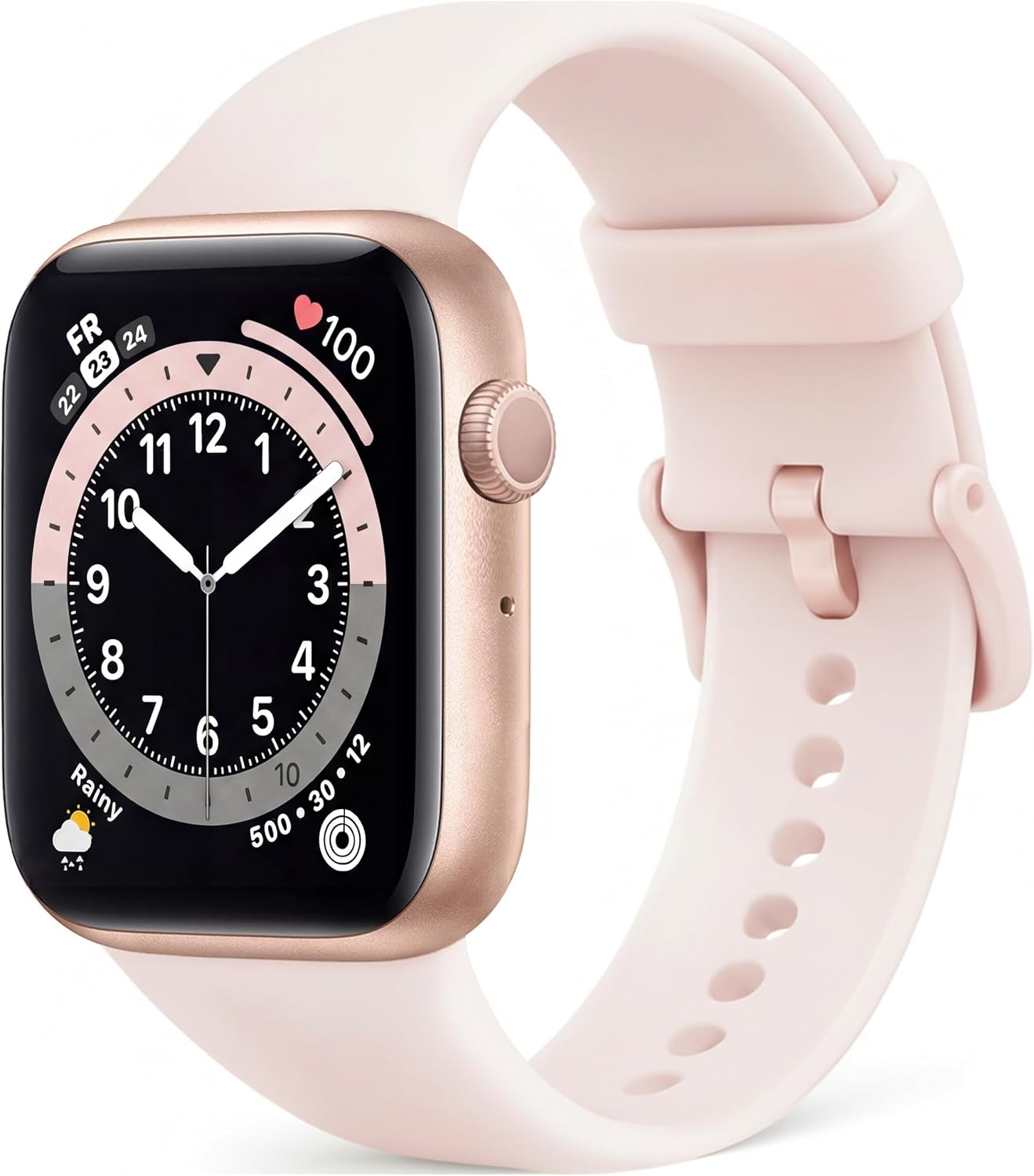 SMARTWATCH RLQA LIGHT BLUSH CON MONITOR DE FRECUENCIA CARDÍACA Y PRESIÓN ARTERIAL, 120+ MODOS DEPORTIVOS, IP68 - 1
