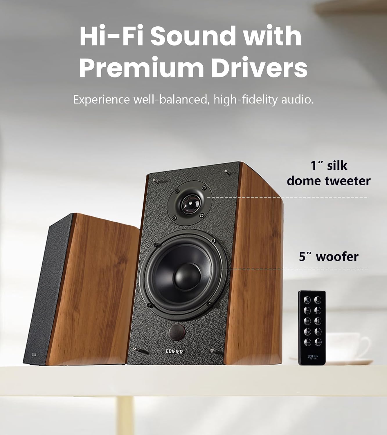 PARLANTES EDIFIER R2000DB BLUETOOTH 120W RMS MADERA - 2