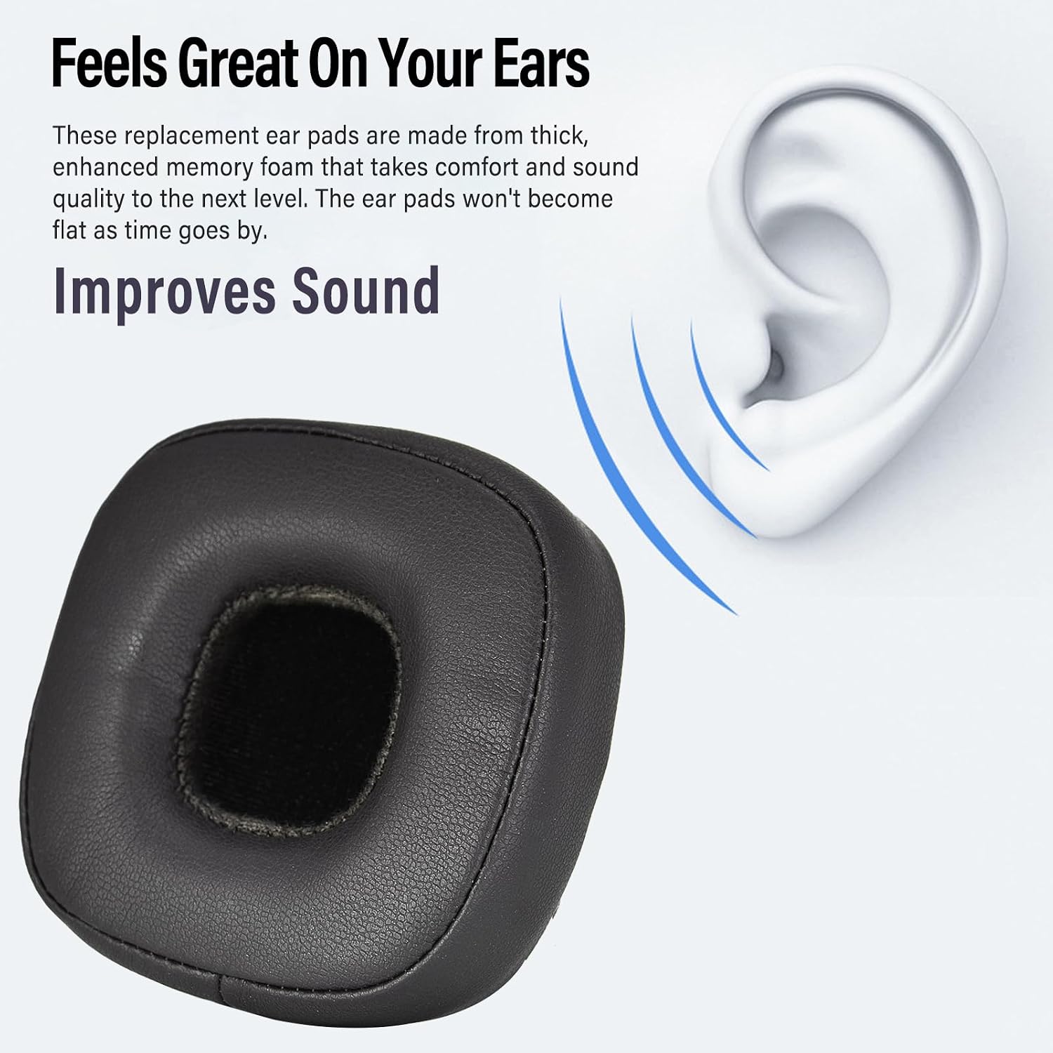 ALMOHADILLAS PARA AUDÍFONOS SODOROUS MAJOR IV COMPATIBLES CON MARSHALL MAJOR 4 NEGRAS - 4