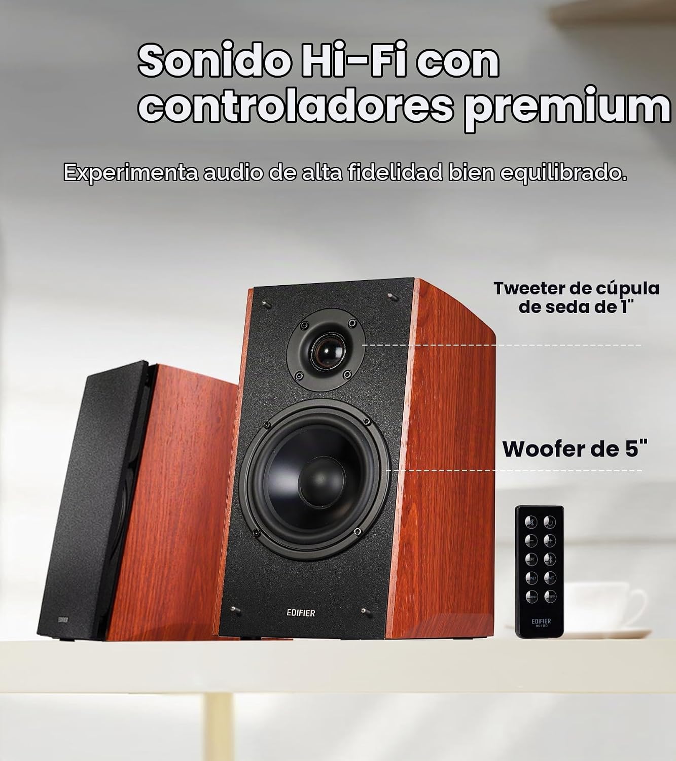 PARLANTES EDIFIER R2000DB BLUETOOTH 120W RMS MADERA - 2