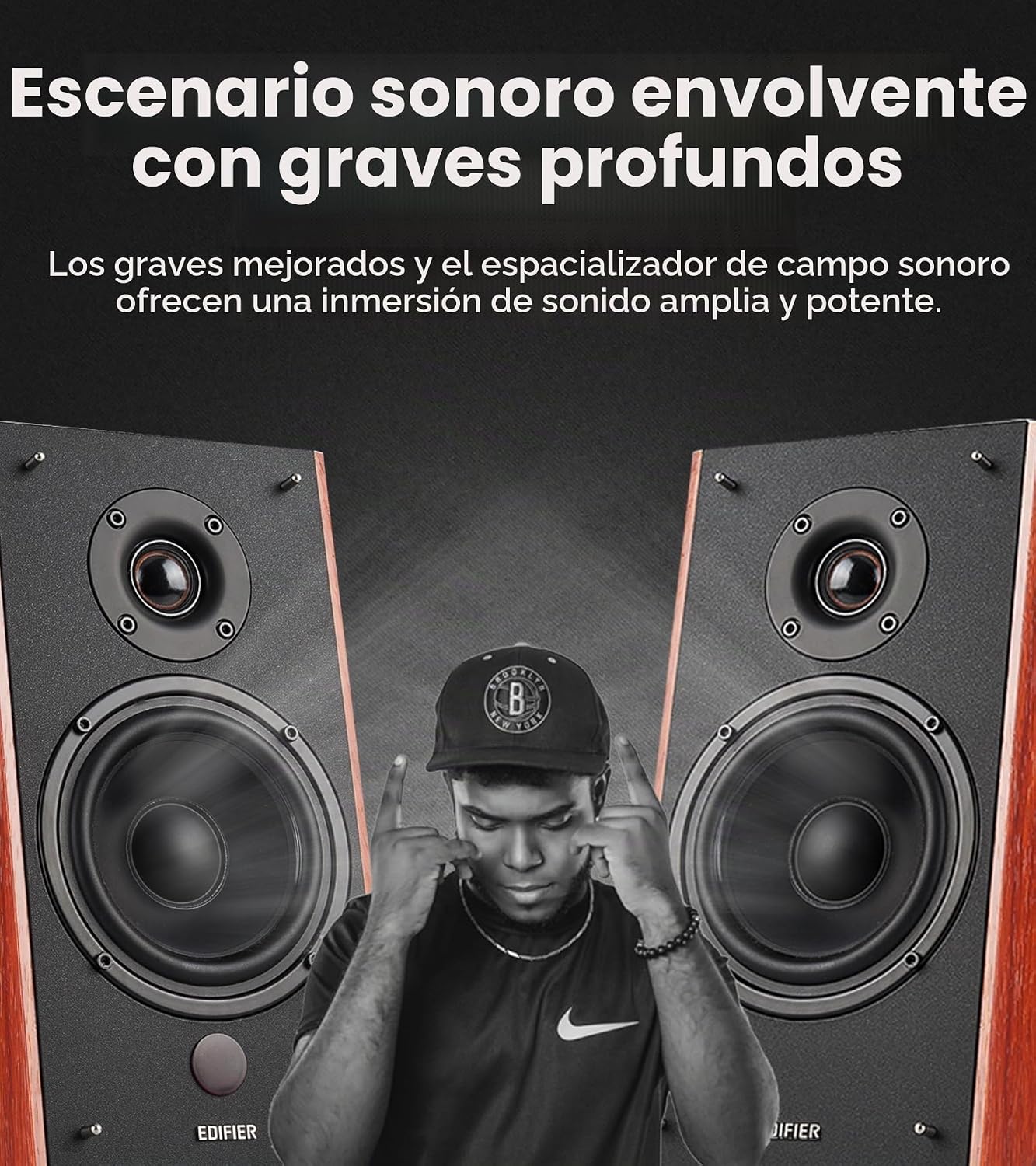 PARLANTES EDIFIER R2000DB BLUETOOTH 120W RMS MADERA - 5