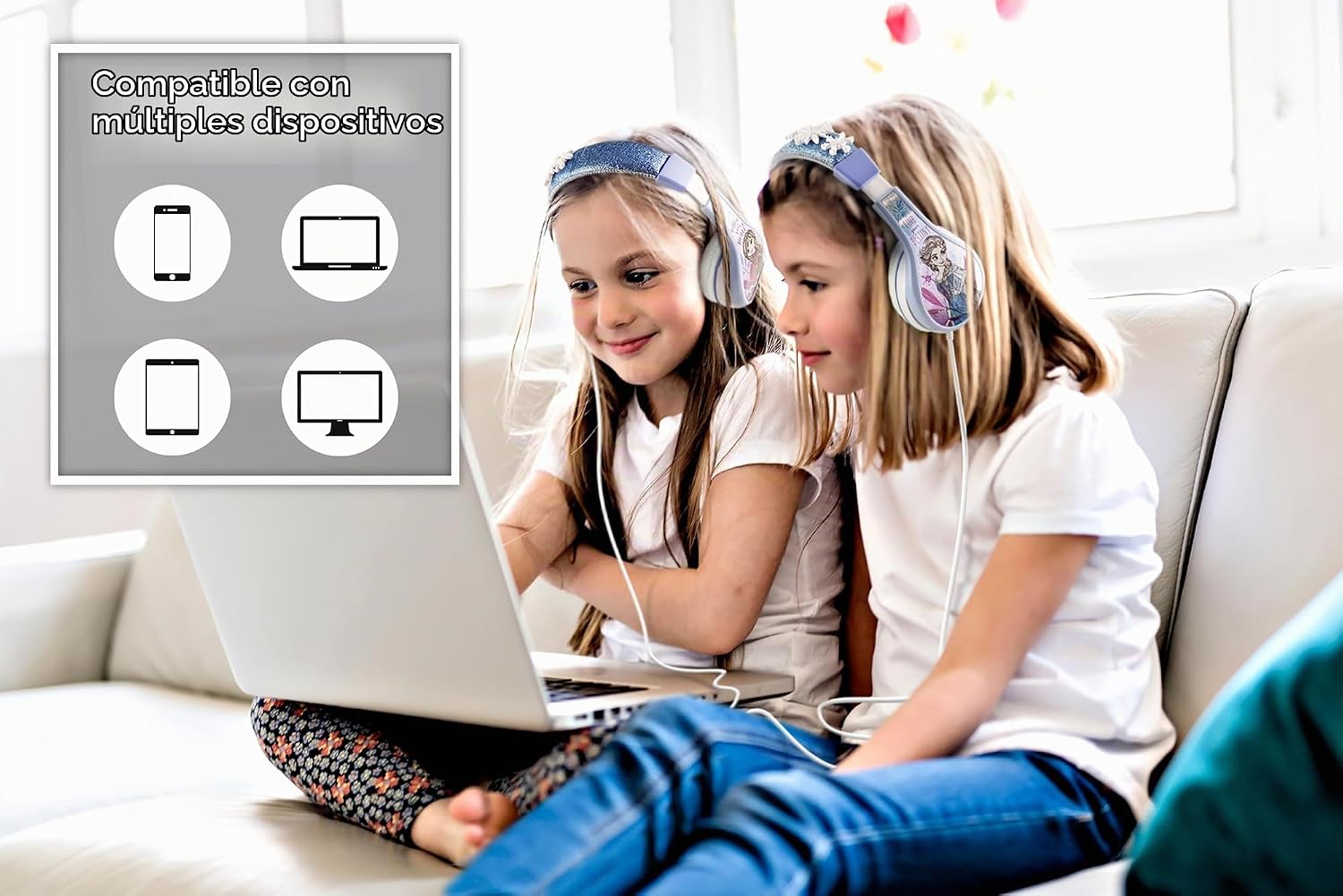 AUDÍFONOS PARA NIÑOS EKIDS FROZEN CON CABLE Y CONECTOR 3.5 MM - 2