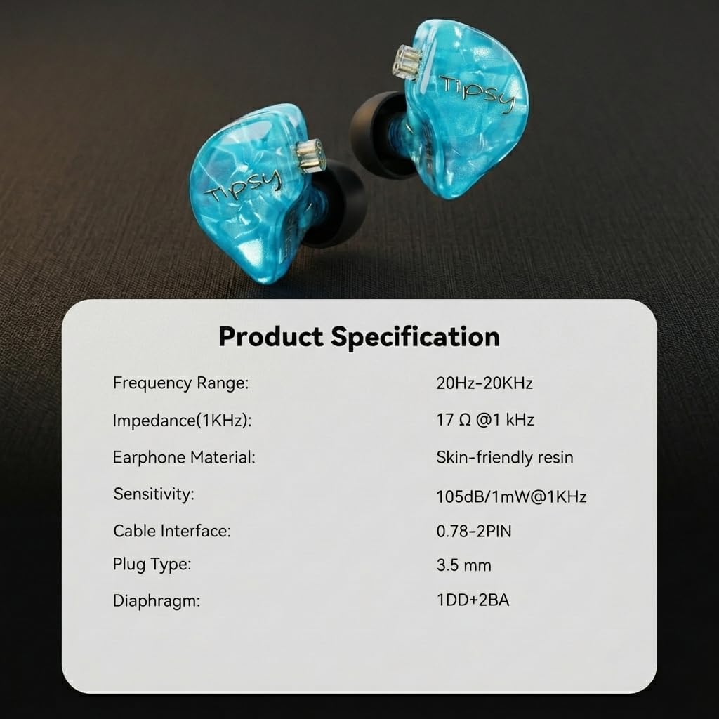 AUDÍFONOS IN-EAR TIPSYAUTHEN TIPSY M3 PRO AZUL - 3