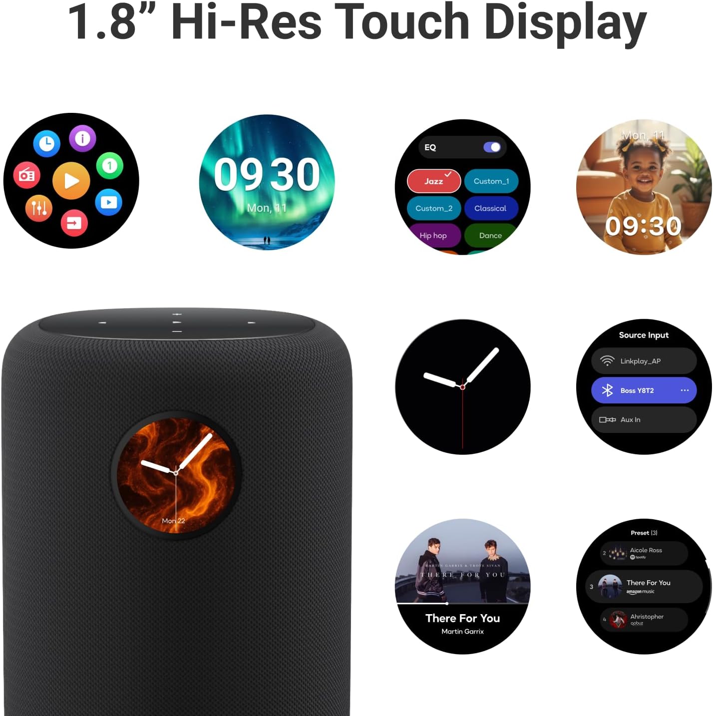 PARLANTE WIIM SOUND SMART CON HI-RES AUDIO, WIFI Y PANTALLA TÁCTIL, NEGRO - 2