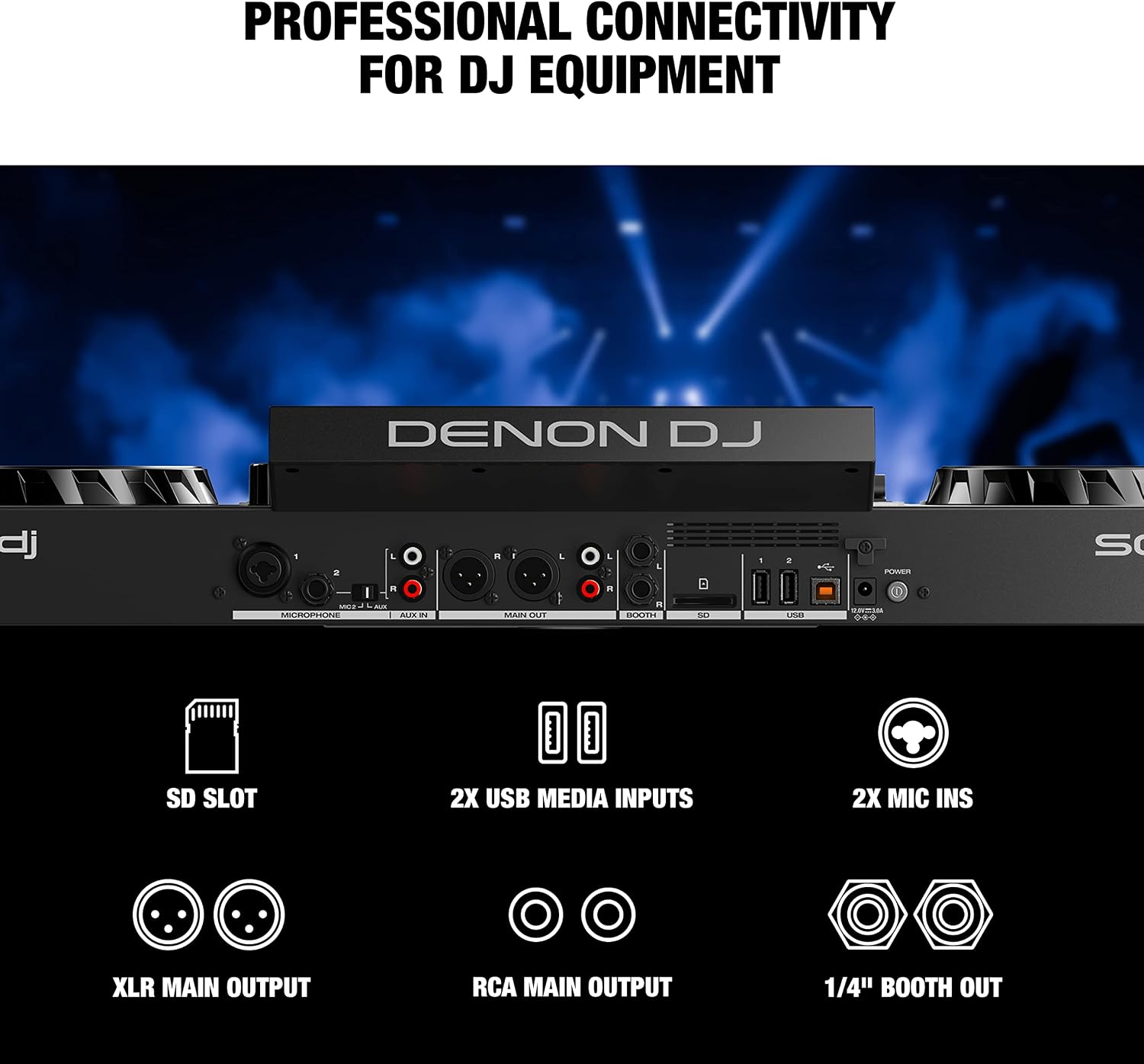 CONTROLADOR DJ DENON DJ SC LIVE 4 STANDALONE NEGRO - 5