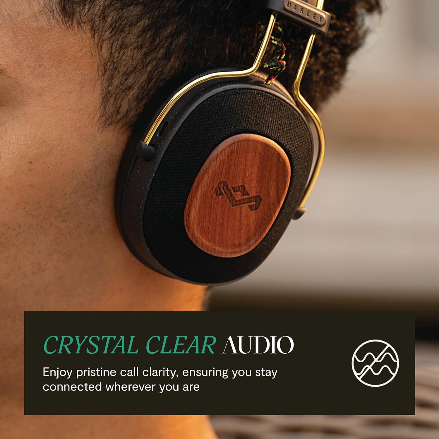 AUDÍFONOS ON-EAR HOUSE OF MARLEY POSITIVE VIBRATION RIDDIM BAMBOO RASTA - 4