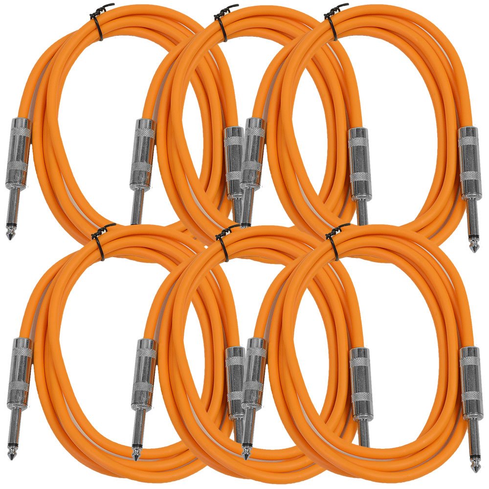 CABLE PARA INSTRUMENTO SEISMIC AUDIO SASTSX-2 2 PIES TS 1/4' MORADO PACK 6 - 4