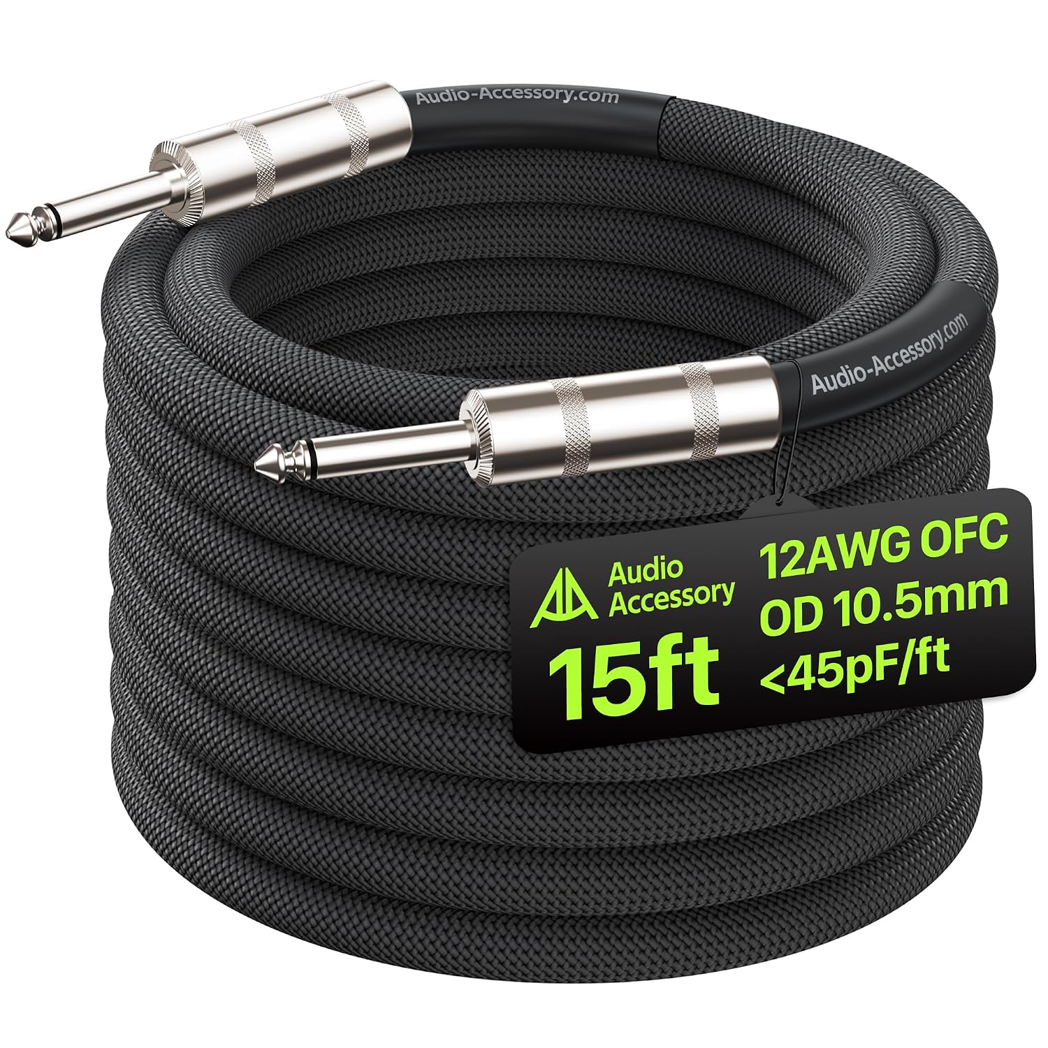 CABLE PARA PARLANTE AA AUDIO ACCESSORY 1/4 PULG 15 PIES 12 AWG TRENZADO NYLON KEVLAR - 1