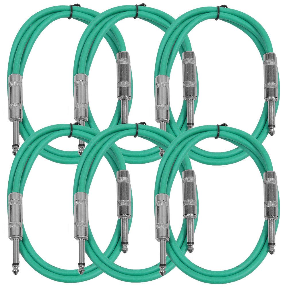 CABLE PARA INSTRUMENTO SEISMIC AUDIO SASTSX-3 VERDE 3 PIES 6 UNIDADES - 1