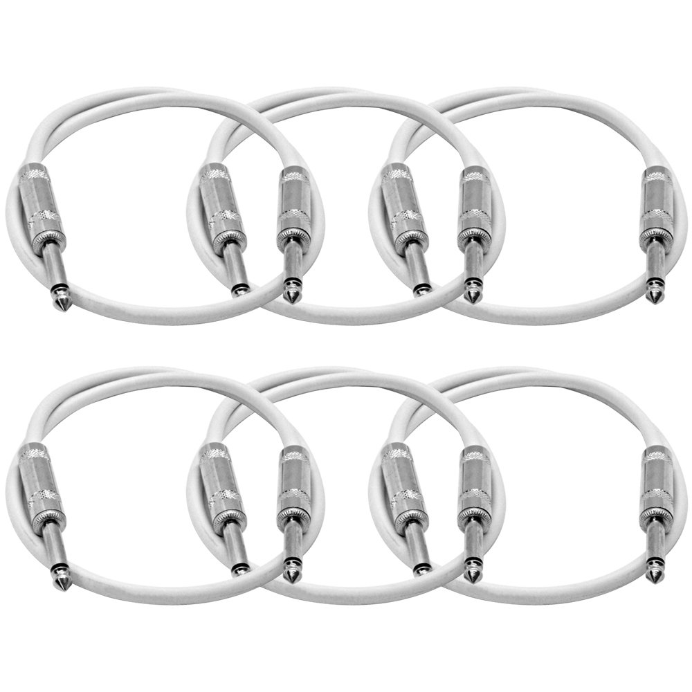 CABLE PATCH SEISMIC AUDIO SASTSX-2 BLANCO 2 PIES 6 UNIDADES - 1