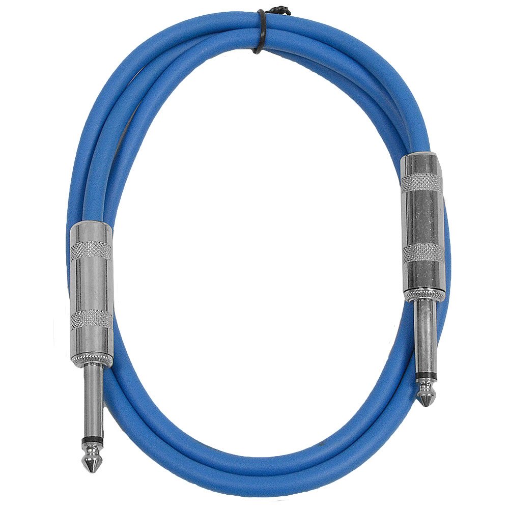 CABLE PARA GUITARRA SEISMIC AUDIO TS ¼” AZUL 3 PIES - 2
