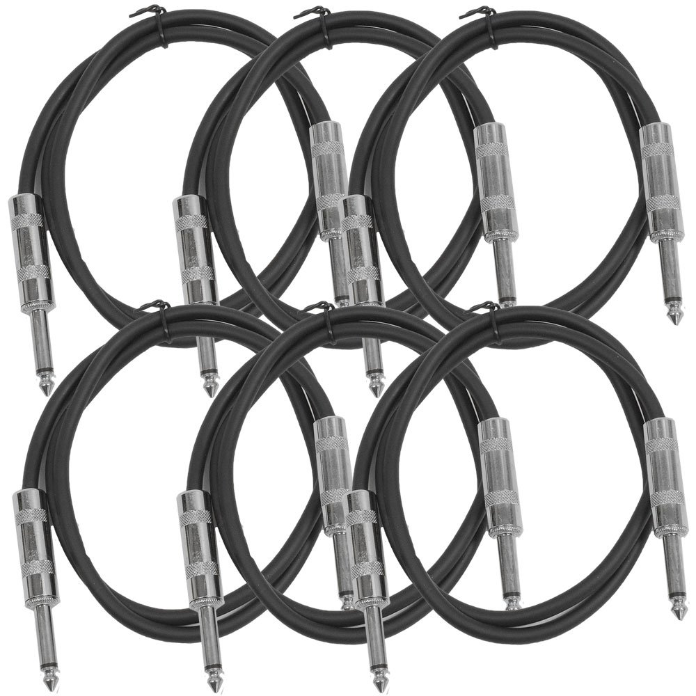 CABLE PARA INSTRUMENTO SEISMIC AUDIO SASTSX-3 BLACK 3 PIES 6 UNIDADES - 1