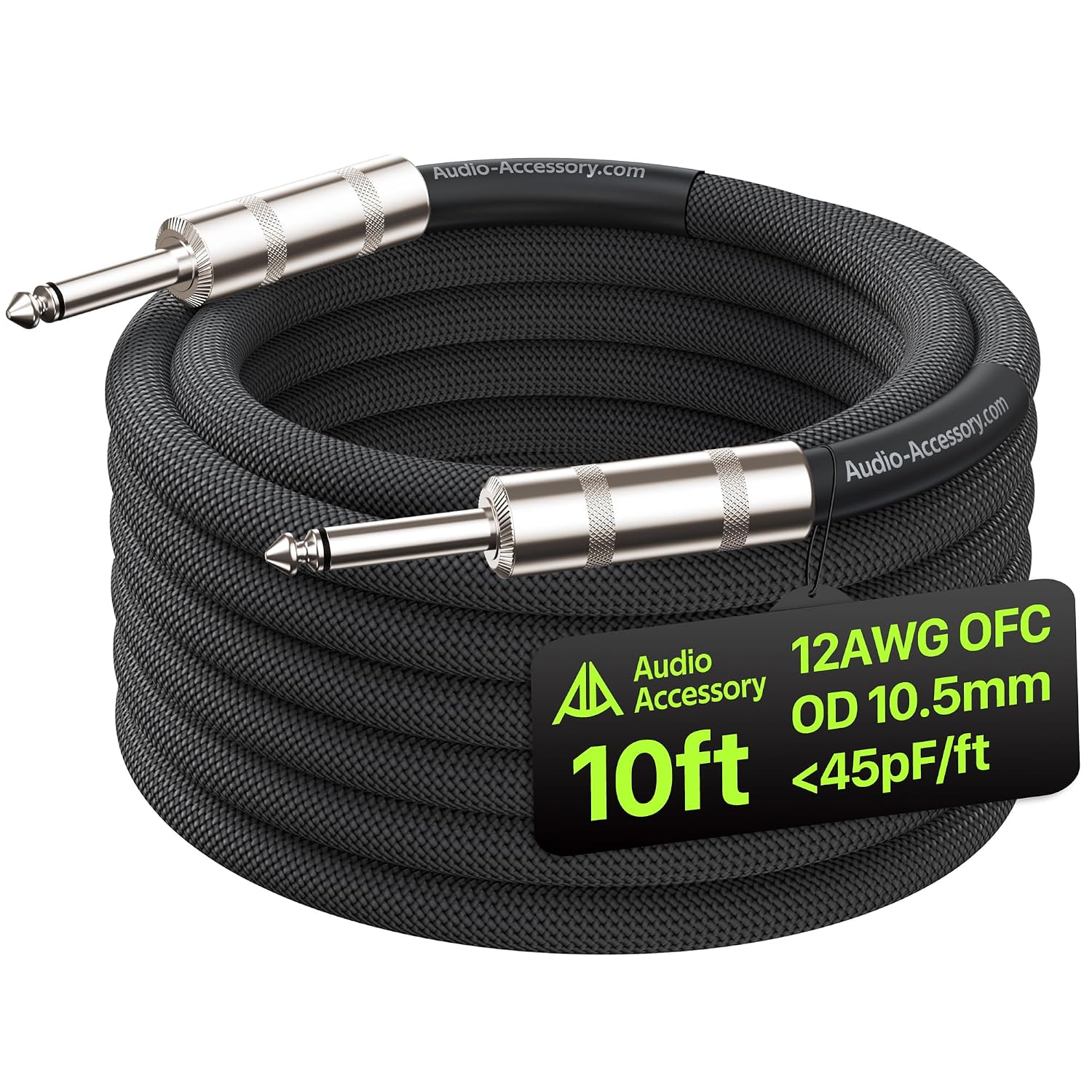 CABLE PARA PARLANTE AA AUDIO ACCESSORY 1/4 PULG 3 M 12 AWG TRENZADO NYLON KEVLAR - 1