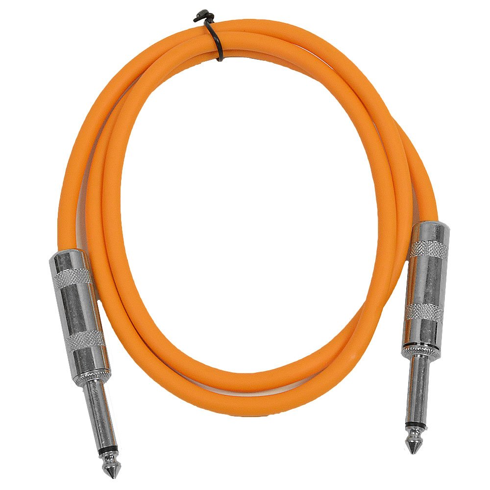 CABLE PARA INSTRUMENTO SEISMIC AUDIO SASTSX-2 2 PIES TS 1/4' NARANJA 6 UNIDADES - 2