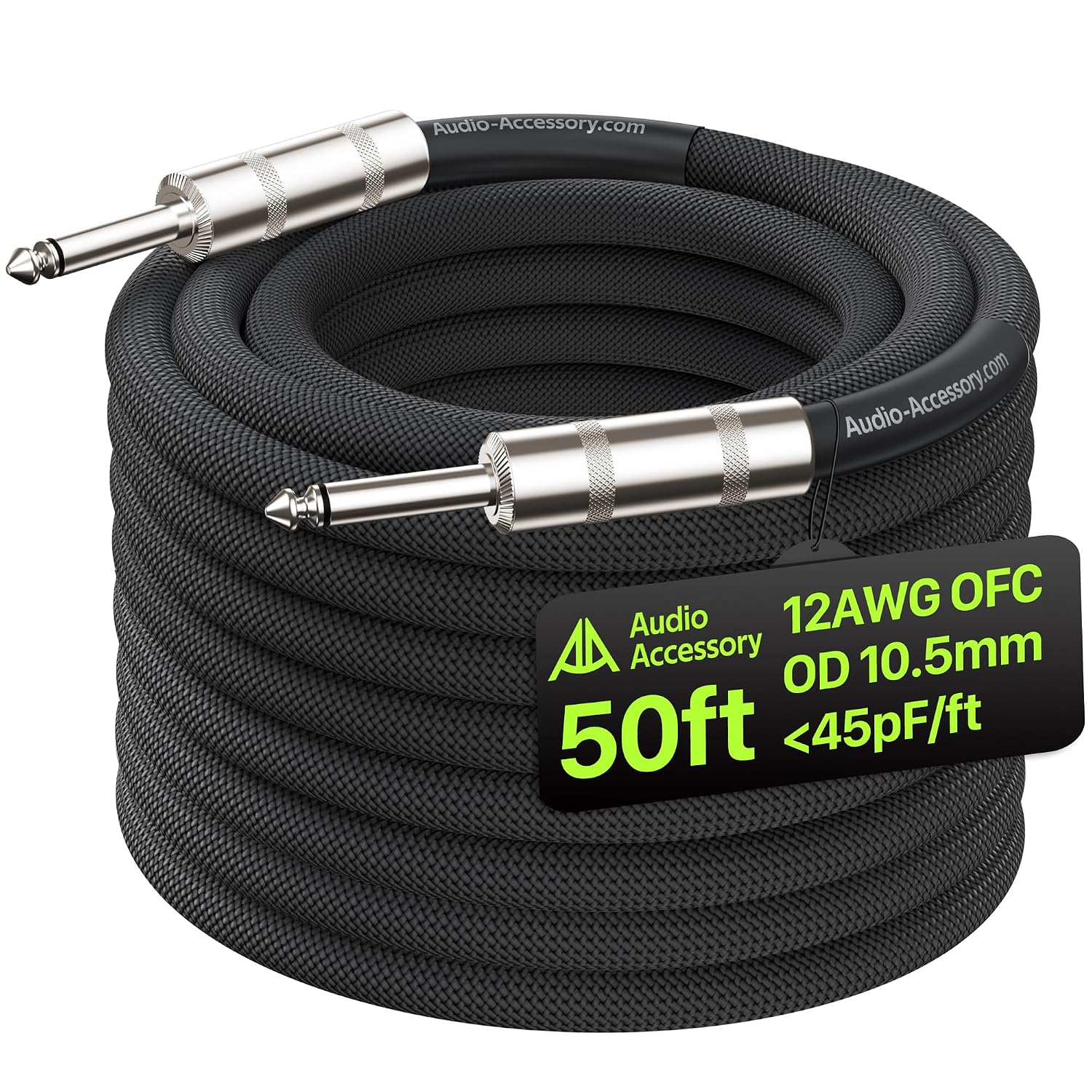CABLE PARA PARLANTE AA AUDIO ACCESSORY 1/4 PULG 50FT 12 AWG TRENZADO NYLON KEVLAR - 1