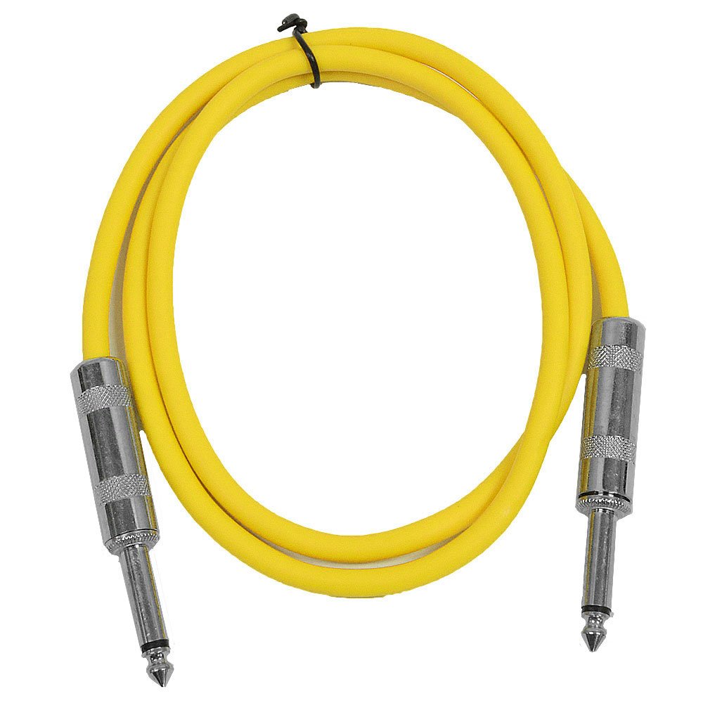 CABLE PARA INSTRUMENTO SEISMIC AUDIO SASTSX-3 3 PIES TS 1/4' AMARILLO 6 UNIDADES - 2