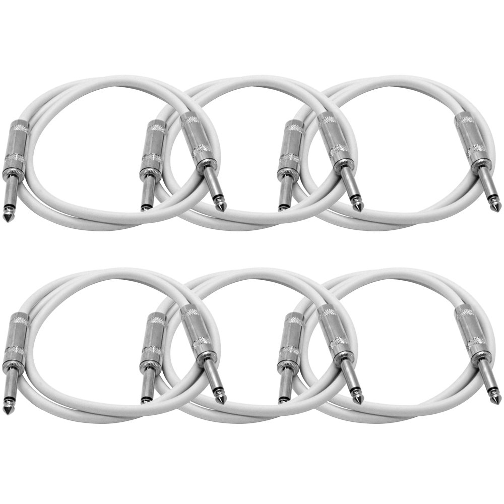CABLE PARA INSTRUMENTO SEISMIC AUDIO SASTSX-3 3 PIES TS 1/4' AMARILLO 6 UNIDADES - 5