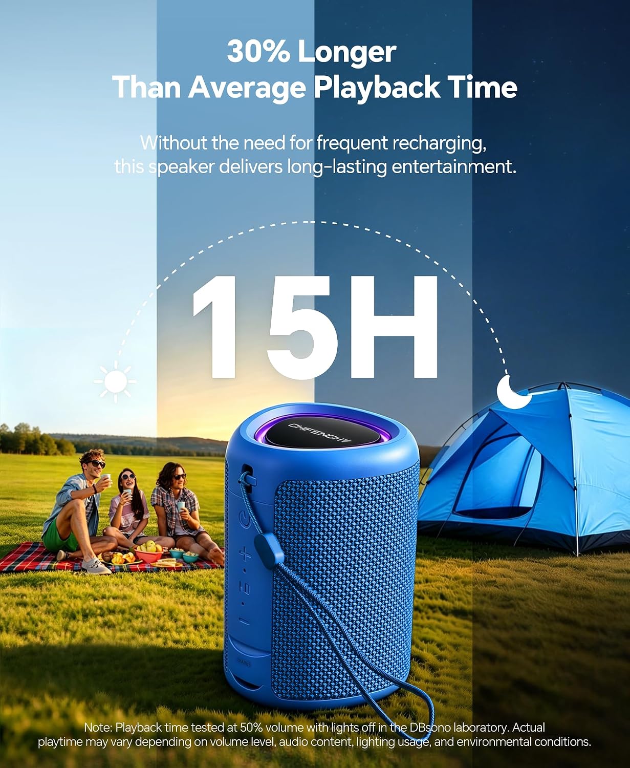 PARLANTE BLUETOOTH PORTÁTIL CHIFENCHY PULSESOUND 20W IMPERMEABLE - 4