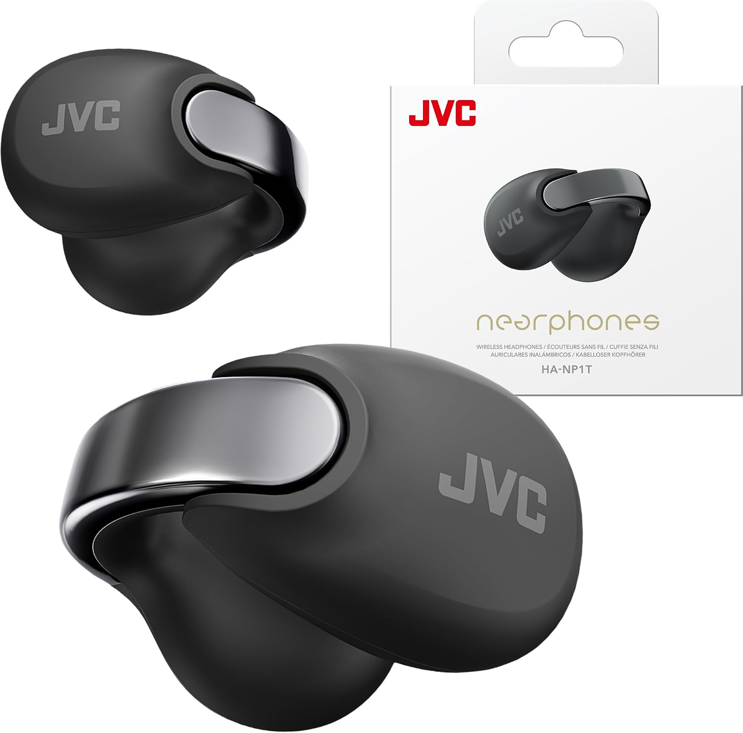 AUDÍFONOS TRUE WIRELESS JVC NEARPHONES HANP1TB NEGRO - 1