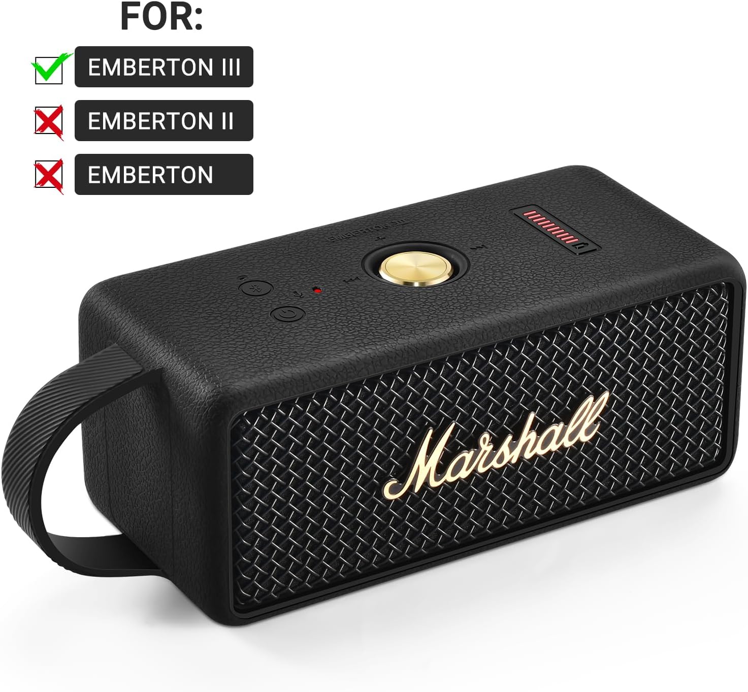 ESTUCHE DE SILICONA PARA MARSHALL EMBERTON III NEGRO - 2