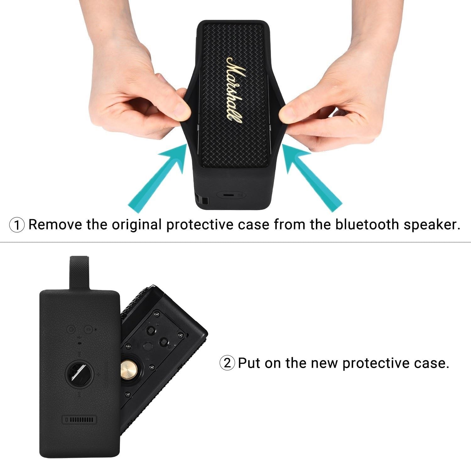 ESTUCHE DE SILICONA PARA MARSHALL EMBERTON III NEGRO - 4