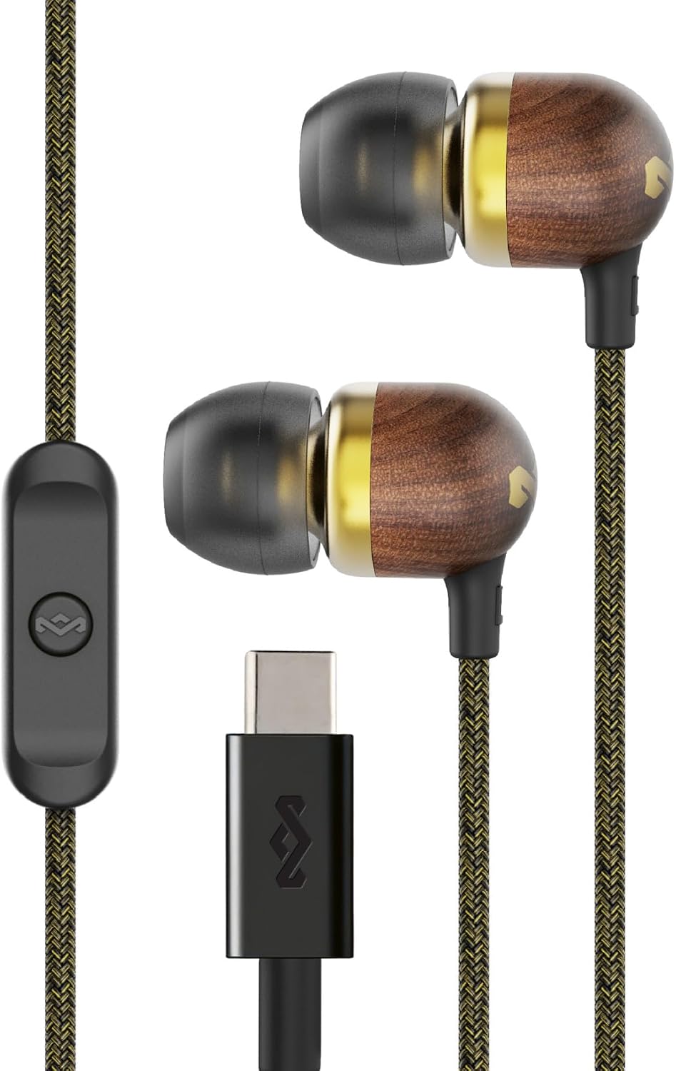 AUDÍFONOS HOUSE OF MARLEY SMILE JAMAICA USB-C CON MICRÓFONO COLOR BRONCE - 1