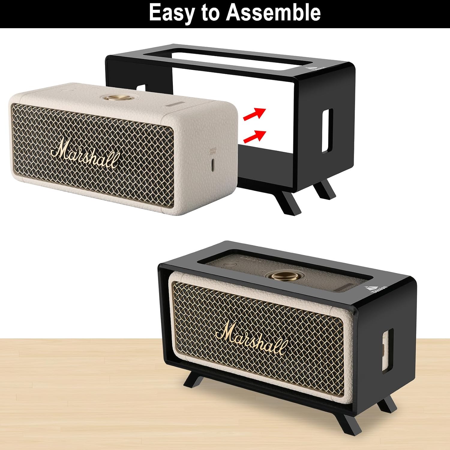 SOPORTE DE ESCRITORIO ACRÍLICO TXESIGN PARA PARLANTES MARSHALL EMBERTON/EMBERTON II/EMBERTON III NEGRO - 3