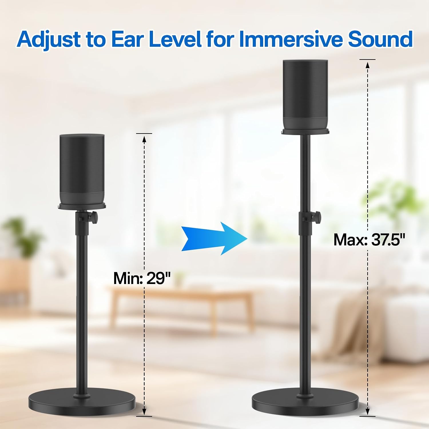 SOPORTE PARA PARLANTE SONOS MOVE Y MOVE 2 YIBRACKI AJUSTABLE NEGRO - 3