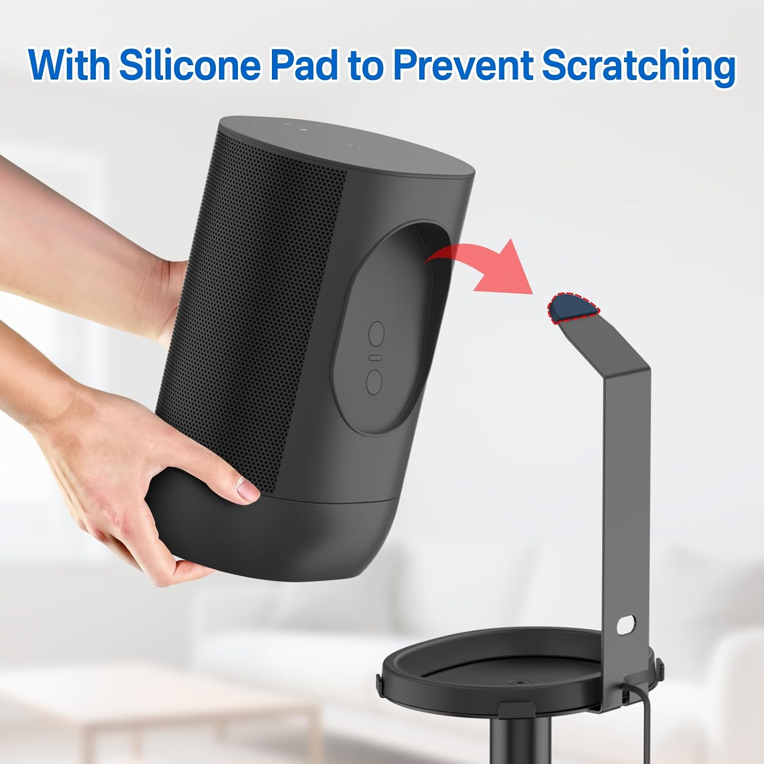 SOPORTE PARA PARLANTE SONOS MOVE Y MOVE 2 YIBRACKI AJUSTABLE NEGRO - 4
