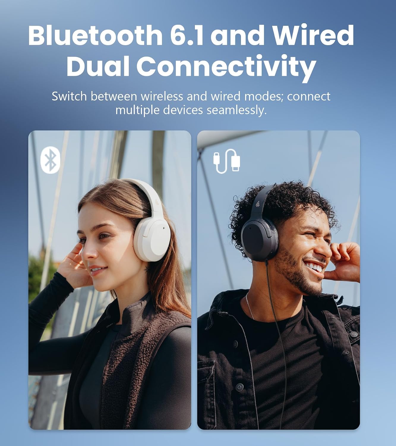 AUDÍFONOS OVER-EAR EDIFIER W820NB PLUS GEN 2 ROSA AHUMADO - 4