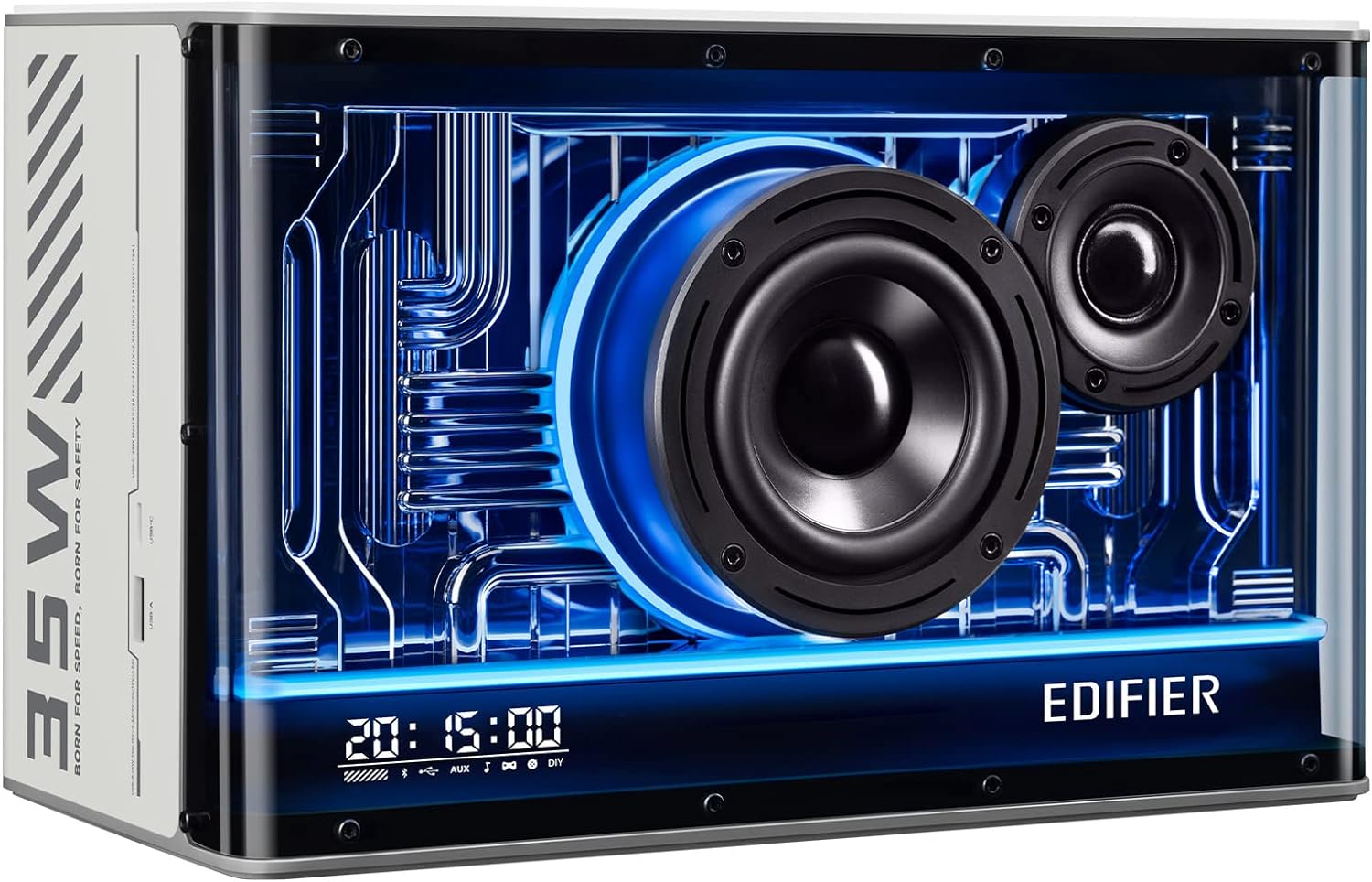 PARLANTES BLUETOOTH EDIFIER QD35 CON EFECTOS DE LUZ BLANCO - 1