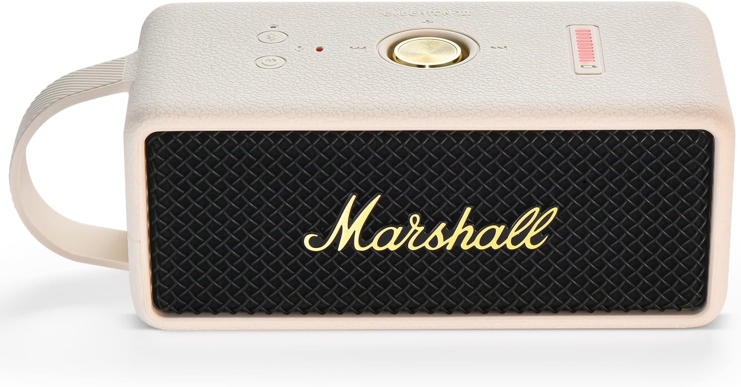 ESTUCHE DE SILICONA PARA MARSHALL EMBERTON III COLOR CREMA - 1
