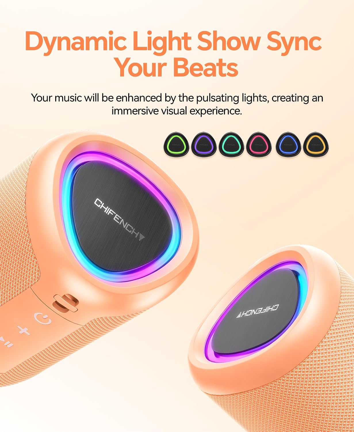 PARLANTE BLUETOOTH PORTÁTIL CHIFENCHY PULSESOUND 20W IMPERMEABLE - 3