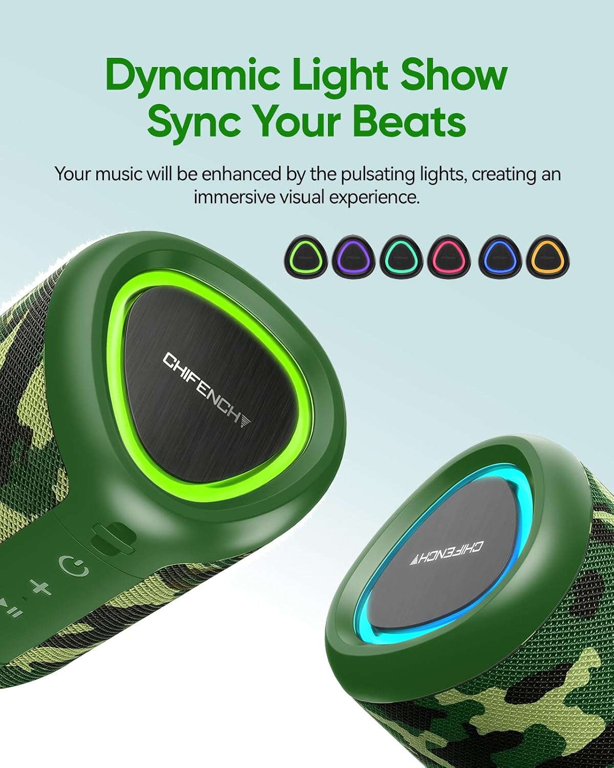PARLANTE BLUETOOTH PORTÁTIL CHIFENCHY PULSESOUND 20W IMPERMEABLE - 3