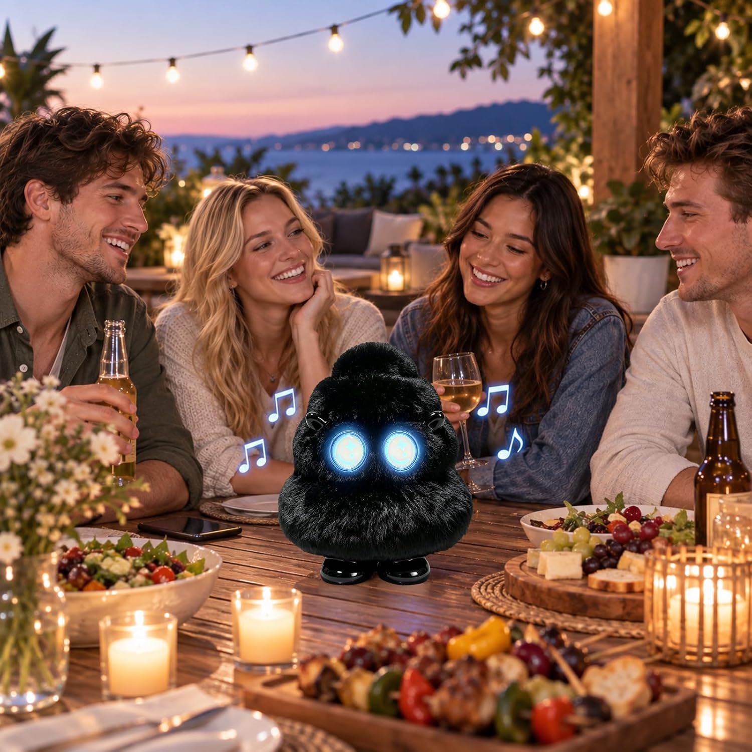PARLANTE BLUETOOTH GRAUICI CHRISTMAS TREE PLUSH 15W NEGRO - 4