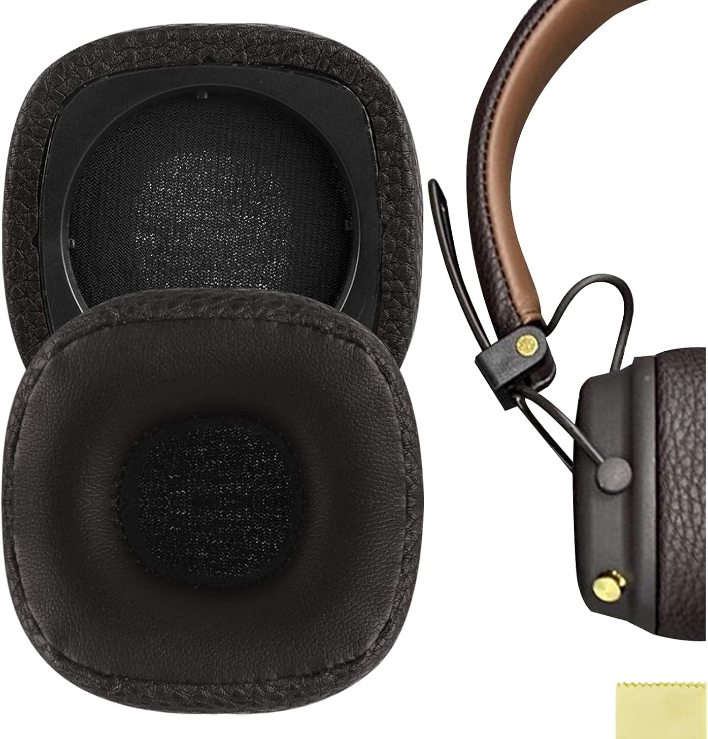 ALMOHADILLAS DE REPUESTO PARA AUDÍFONOS GEEKRIA PARA MARSHALL MAJOR III CABLEADO Y BLUETOOTH MARRÓN - 1