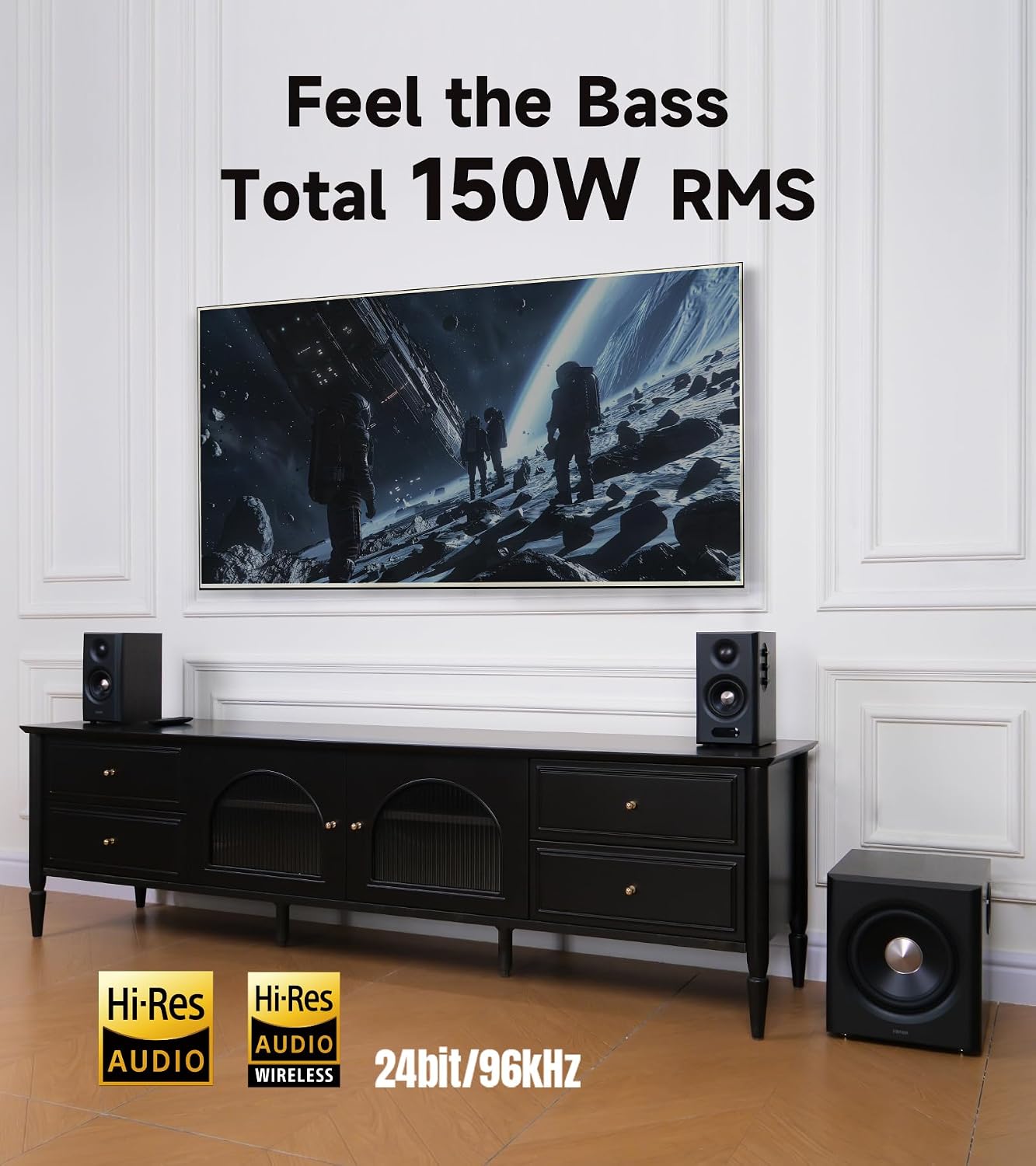 PARLANTES EDIFIER S355DB 2.1 CON SUBWOOFER INALÁMBRICO 150W NEGRO - 3