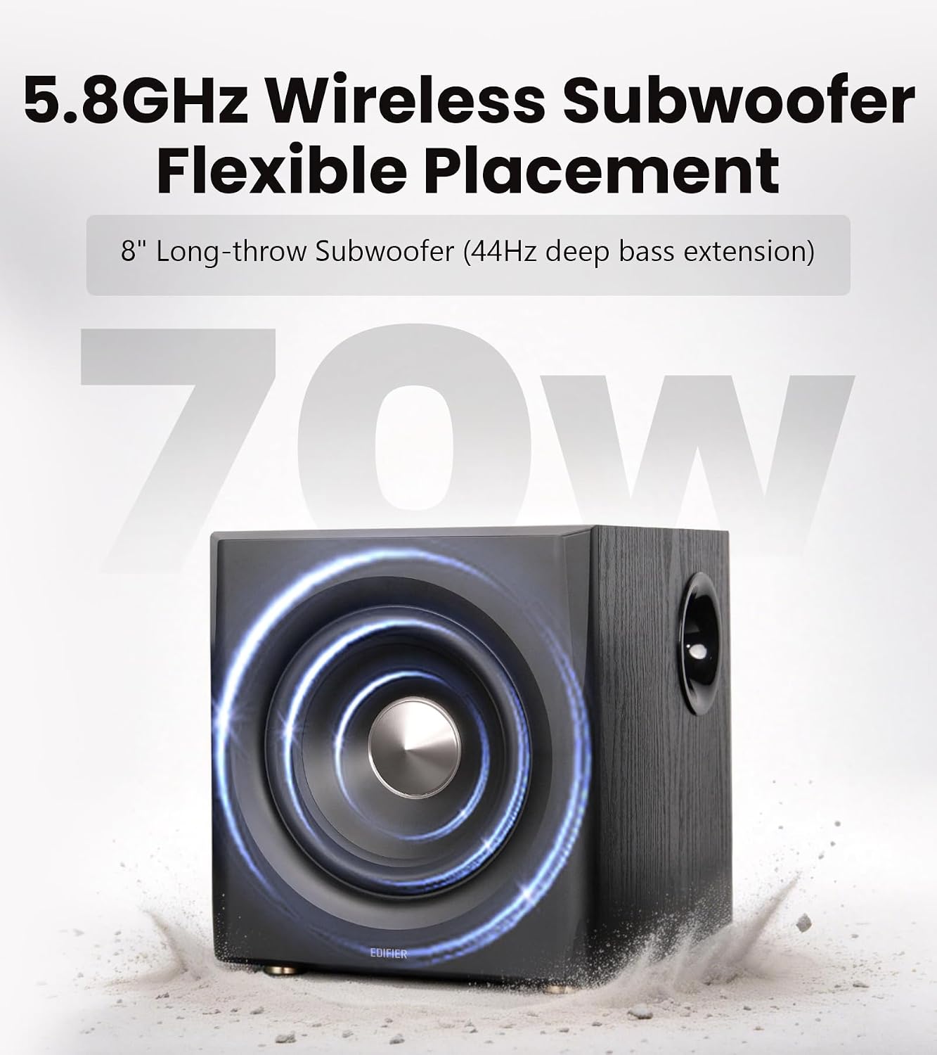 PARLANTES EDIFIER S355DB 2.1 CON SUBWOOFER INALÁMBRICO 150W NEGRO - 5