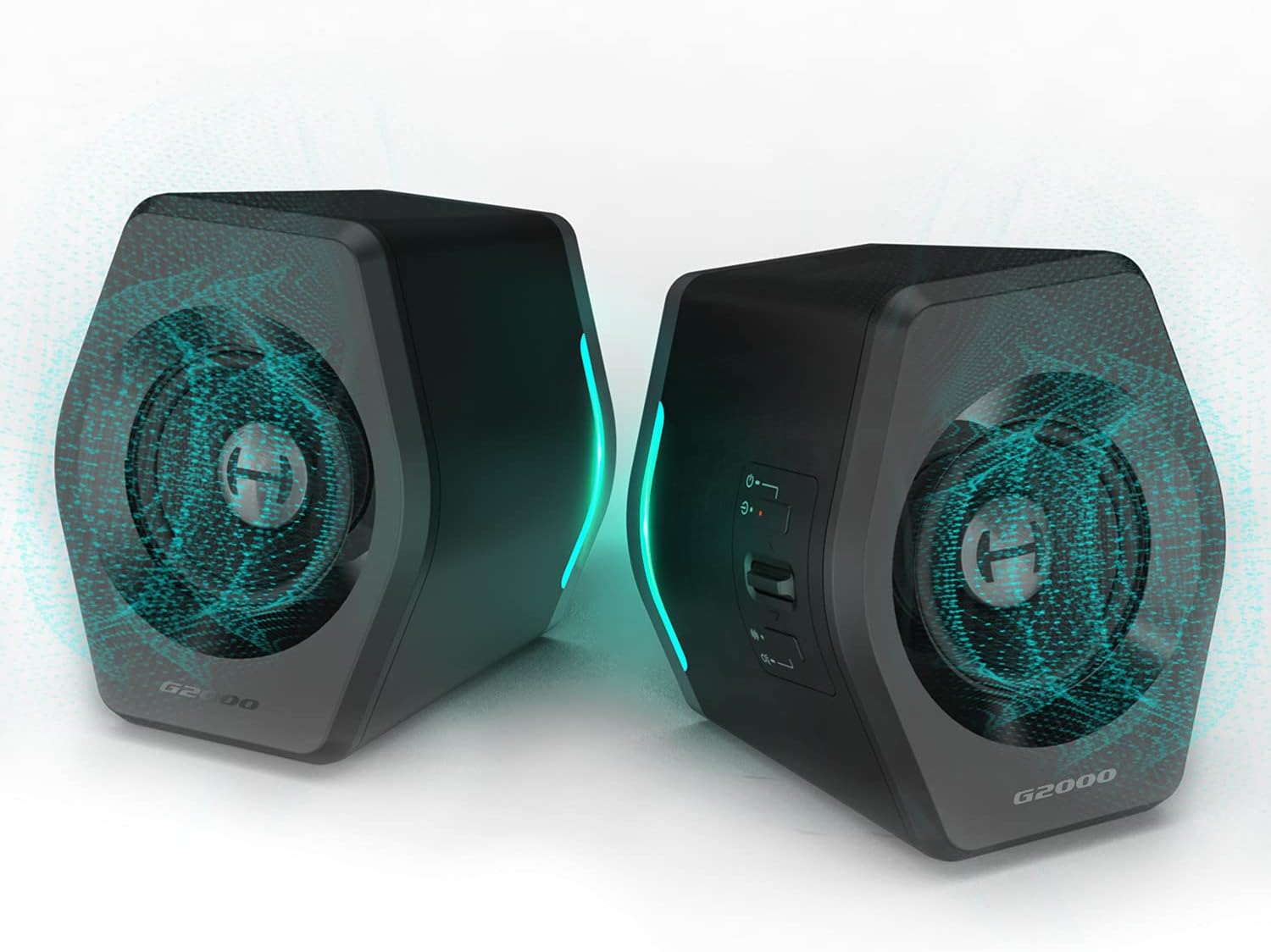 PARLANTES PARA PC EDIFIER G2000 32W BLUETOOTH USB AUX RGB NEGRO - 1