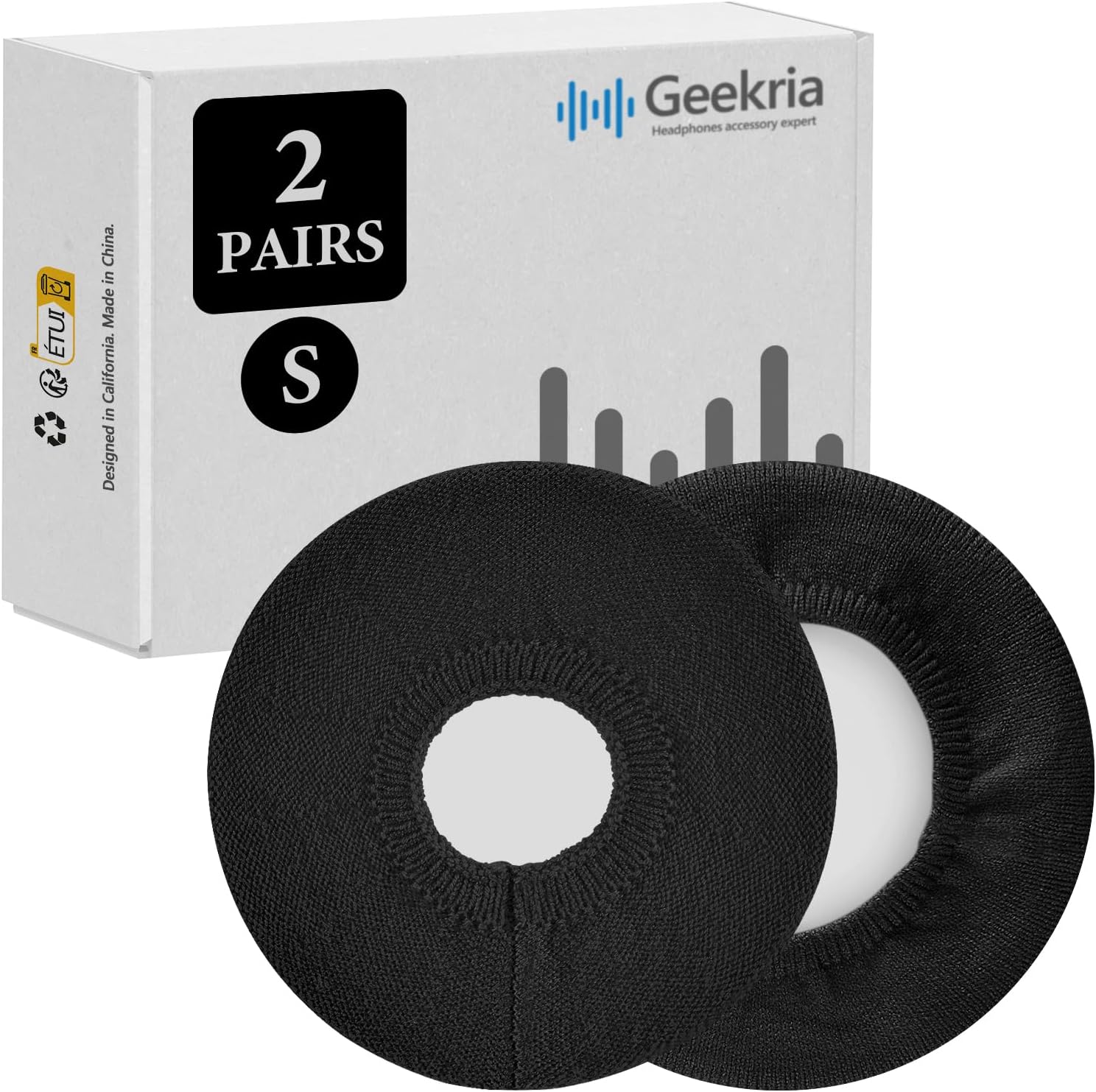 PROTECTORES PARA AUDÍFONOS GEEKRIA TAMAÑO S COLOR NEGRO - 1