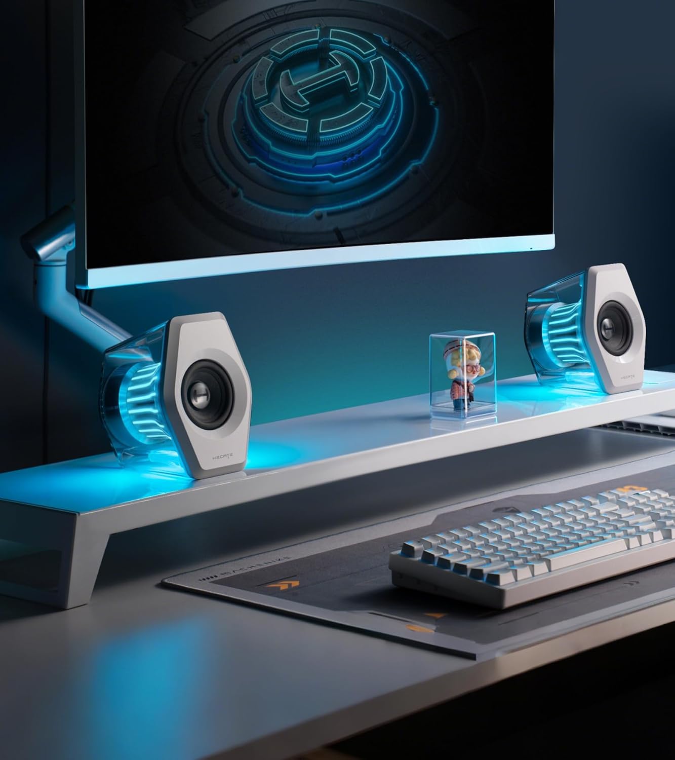 PARLANTES EDIFIER G2000 PRO 2.0 RGB GAMING 64W BLANCO - 4