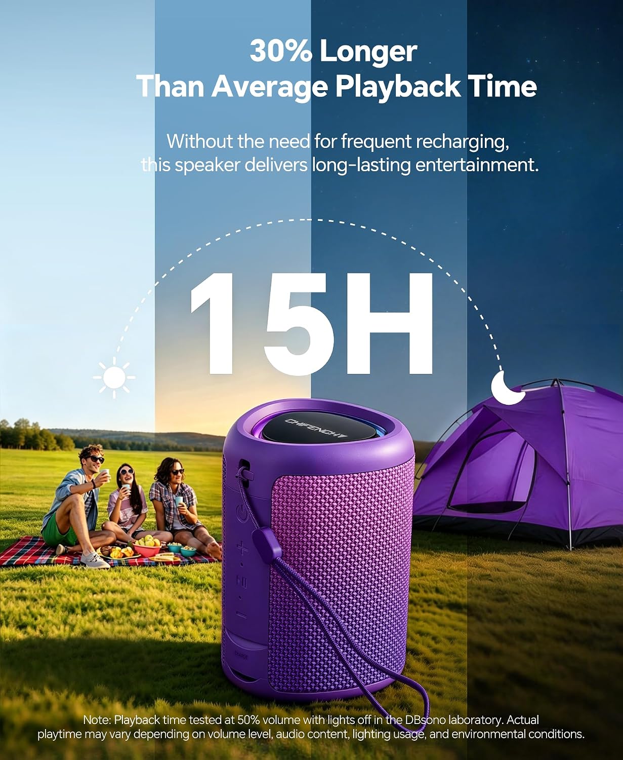 PARLANTE BLUETOOTH PORTÁTIL CHIFENCHY PULSESOUND 20W IMPERMEABLE - 4