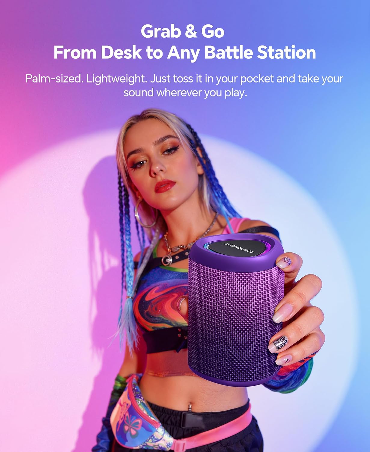 PARLANTE BLUETOOTH PORTÁTIL CHIFENCHY PULSESOUND 20W IMPERMEABLE - 5