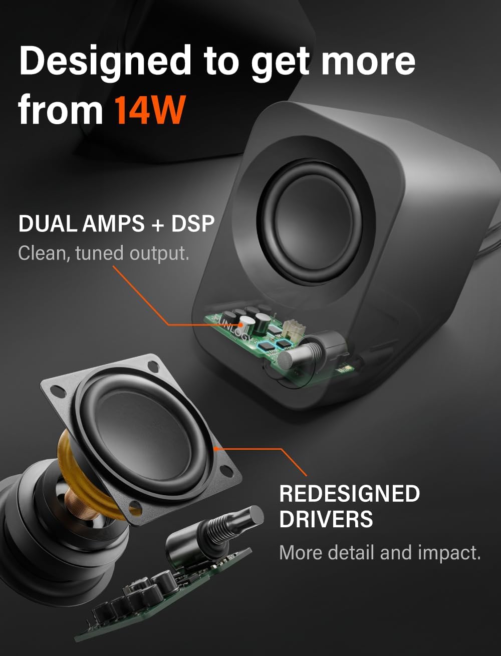 PARLANTES FUNLOGY SPEAKER PLUS 14W STEREO USB-C NEGRO - 4